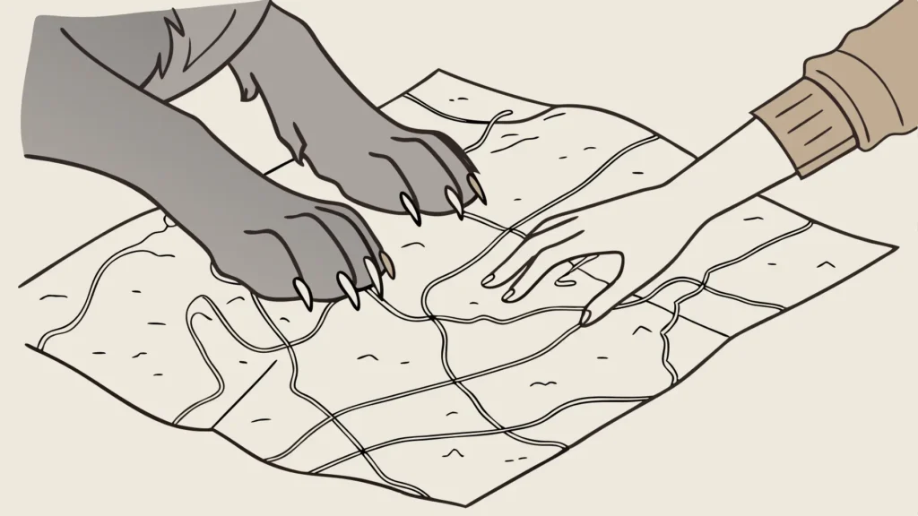 Planning the route with a focus on the beloved senior pet.