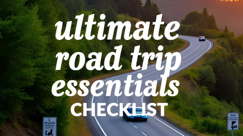 Scenic open road with a car, symbolizing the start of an adventure