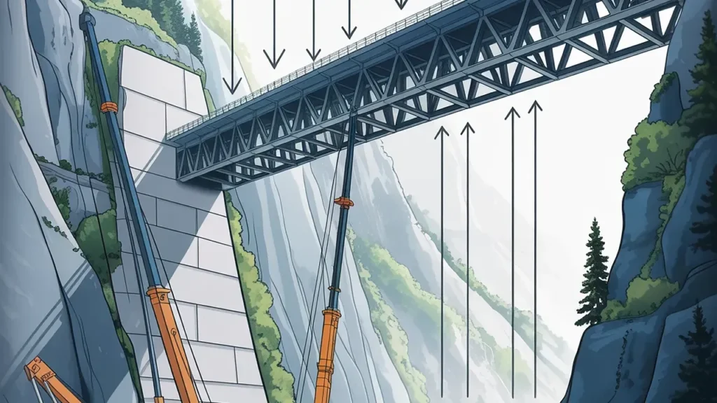 The Engineering Marvel cantilever principle illustration for bridge design
